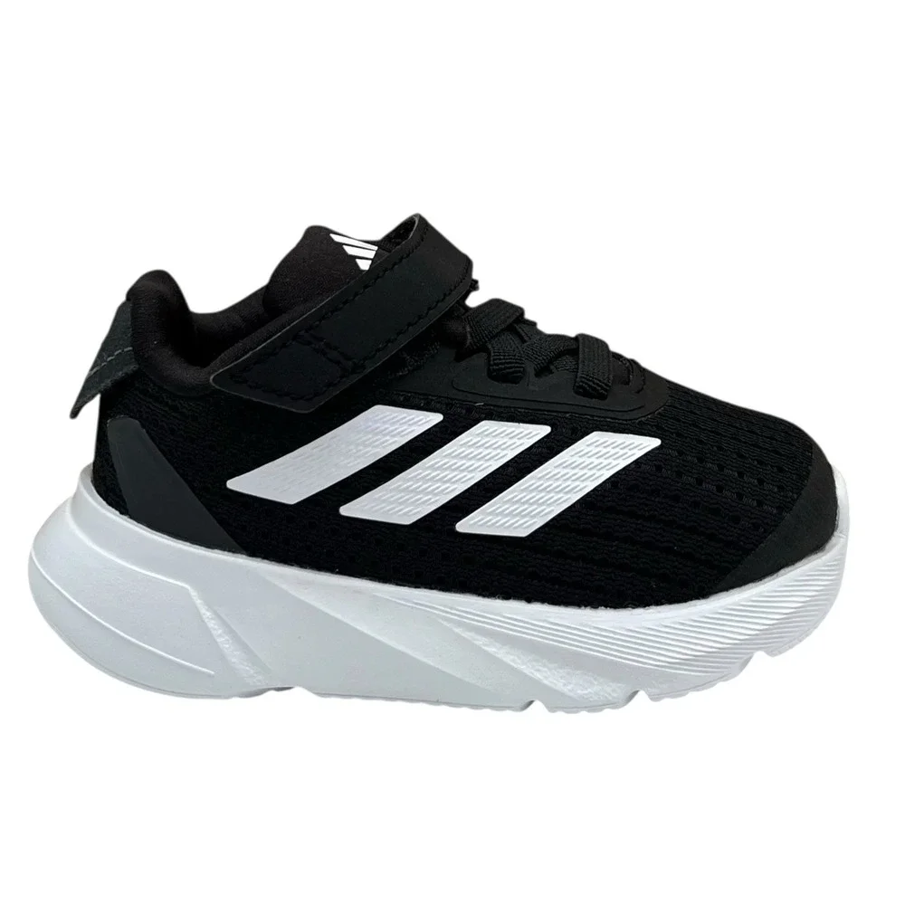 Adidas Duramo Baby Infant Boys Slip-on Sneaker Size 6 Black-White Flexible Shoes